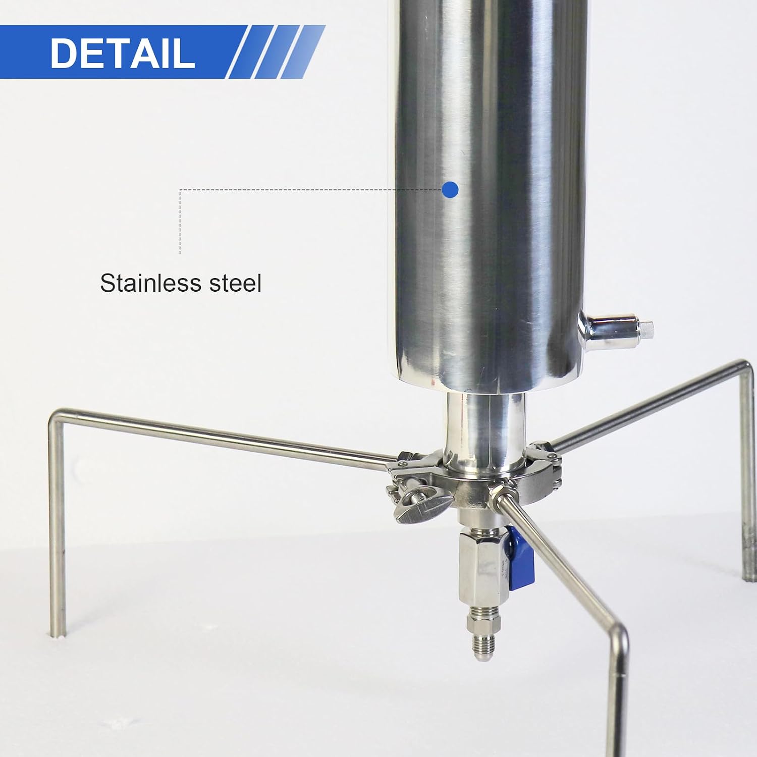 Closed Loop Extractor, with Tripod and Pressure Pipe Extractor Kit for Extract from Plant Leaves, Stainless Steel Vacuum Chamber/Tube 45 Gram