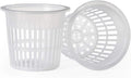 4 inch Orchid Pots | Heavy Duty Net Pots Round Cups - Wide Rim Design • Hydroponics Slotted Mesh (Cz All Star Net Pots – 10 Clear)