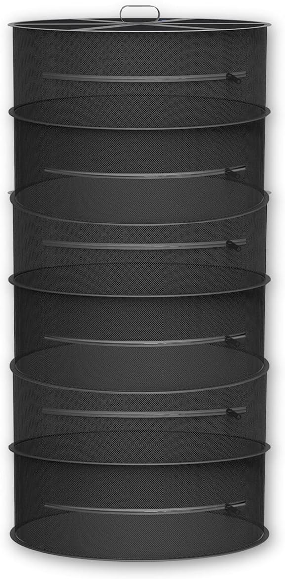 AC Infinity Herb Drying Rack, 6-Layer Hanging Mesh Net | and Buds, 24" Diameter Fit in Grow Tents Closets Hydroponics