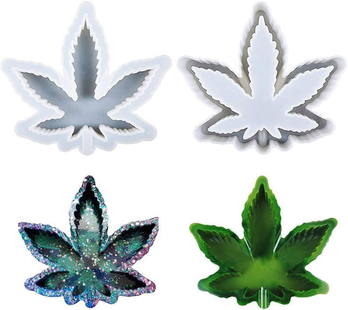 1 Pcs Leaf Maple Resin Mold, Weed Ashtray Silicone Molds, Leaf Tray Mold Ideal for Jewelry Storage Box Handmade Crafts Home Decoration (M590)