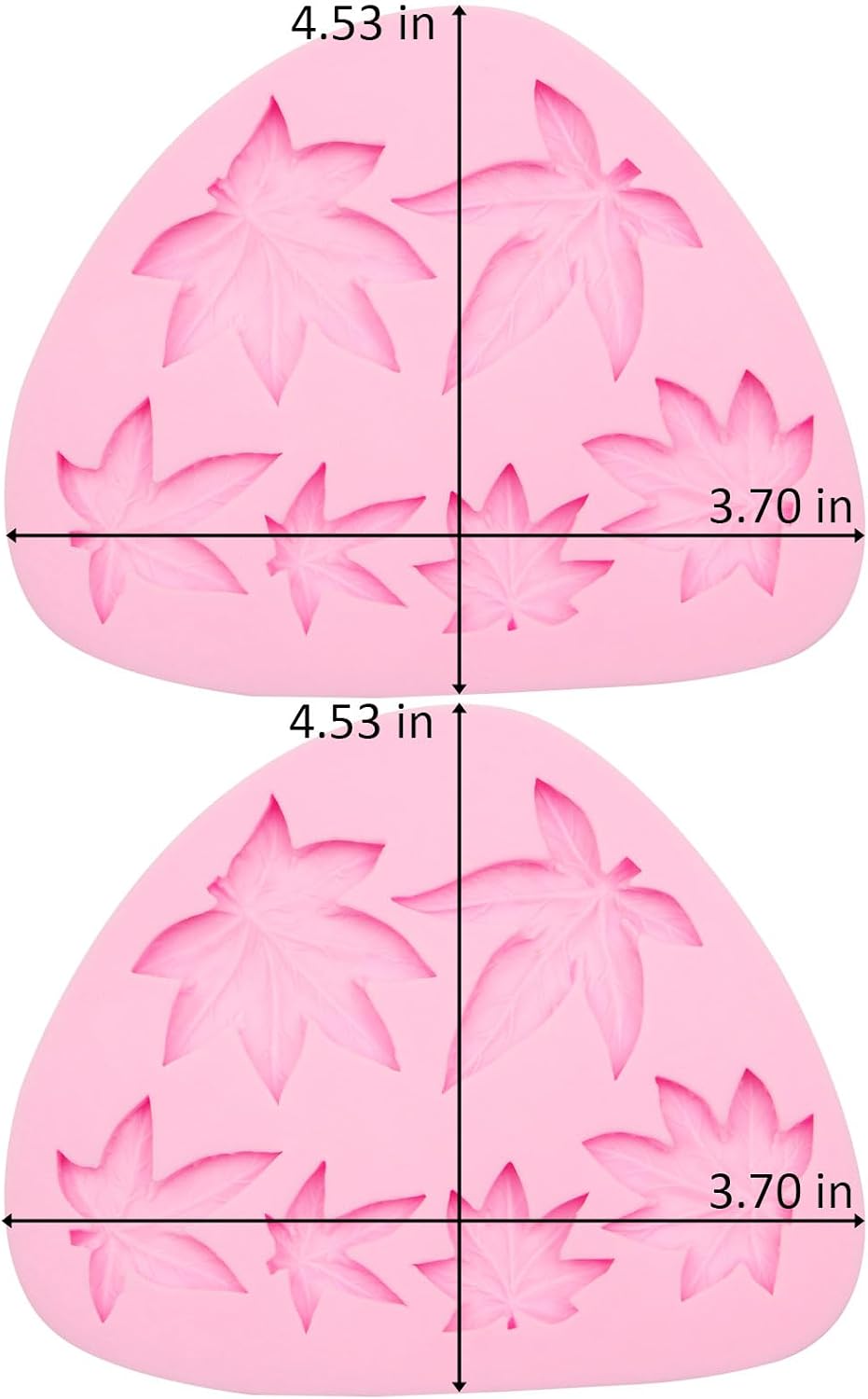 Weed Leaf Fondant Molds, Maple Leaf Silicone Molds, Plant Pot Leaves Cake Decorating Chocolate Tools for Baking Cupcake Topper Candy Cookie Dessert Clay Resin DIY Crafts Set of 2
