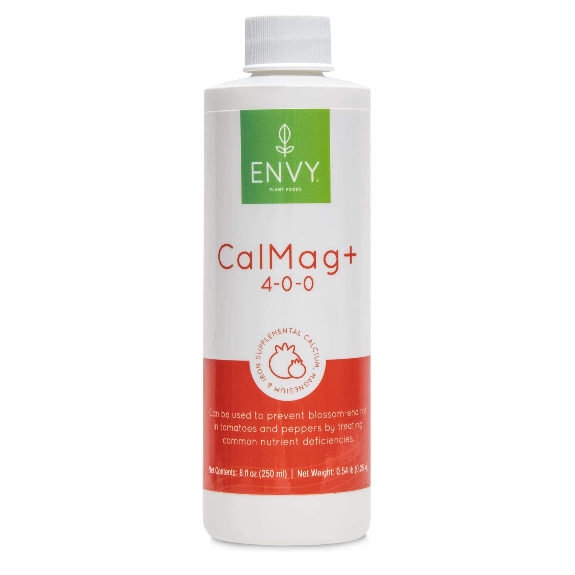 ENVY CalMag+ (4-0-0) Professional Grade Calcium, Magnesium and Iron Liquid Plant Food Supplement for Hydroponics & Soil (Quart)