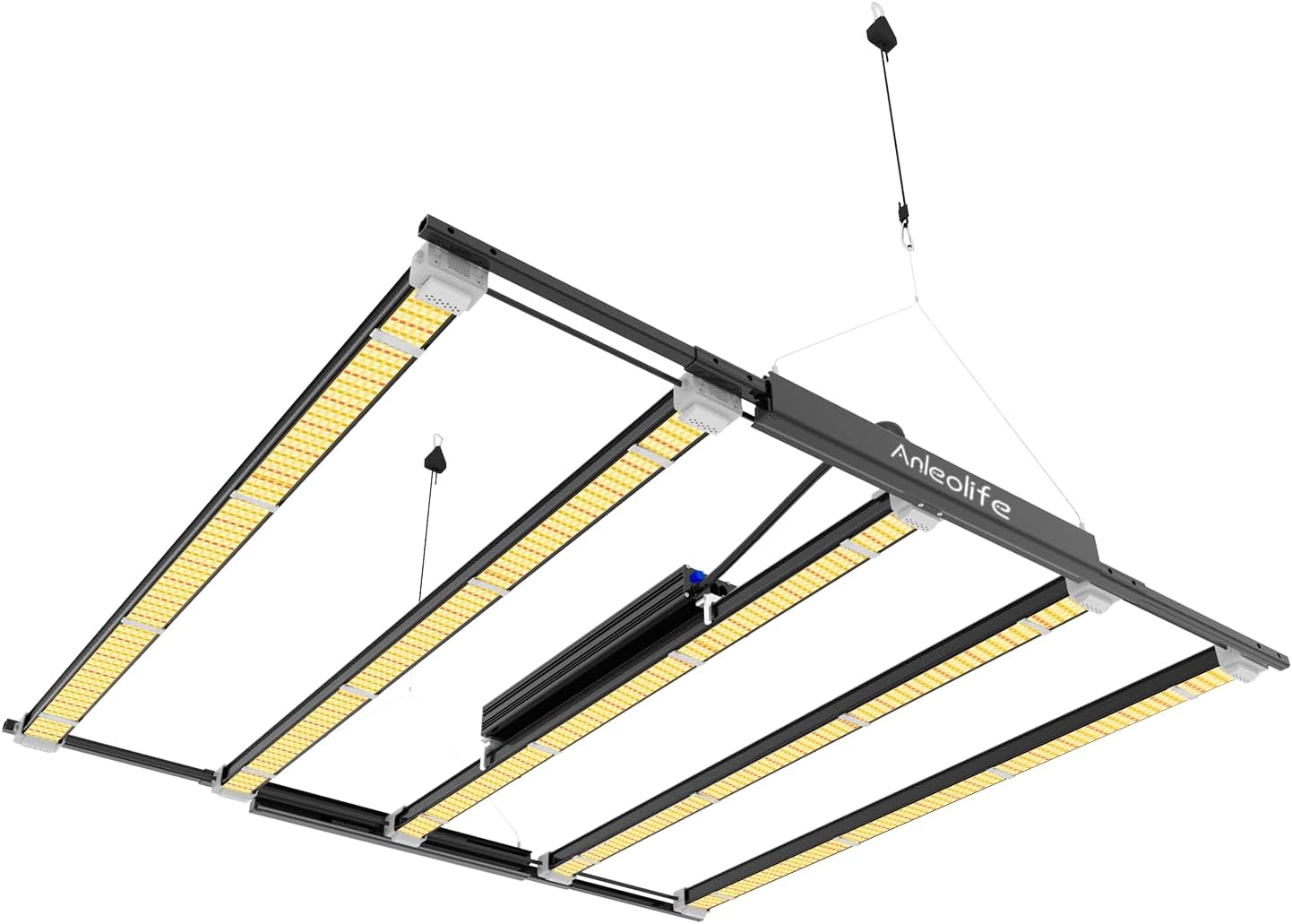 Stretchable LED Grow Lights with LM301H EVO Diodes 730W Full Spectrum Dimmable Daisy Chain 5x5ft Coverage Bar Style Commercial Growing Lamp for Greenhouses Plants