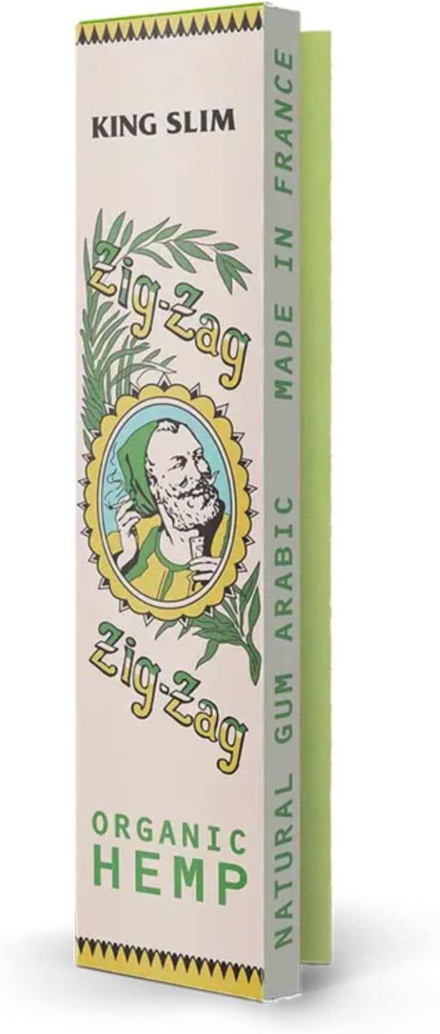 ZIG-ZAG Rolling Papers - Vintage Organic Hemp King Size - Slow Burning Rolling Papers (5-Pack)