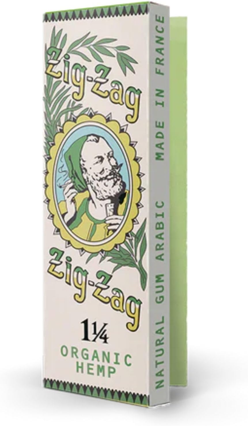 ZIG-ZAG Organic Hemp Rolling Papers -Vintage, 1 1/4 Size | Slow Burning, Limited Edition, 5-Pack, 50 Sheets per Booklet