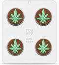 Marijuana Leaf Pot Leaf Cookie Sandwich Chocolate Candy Mold 1661