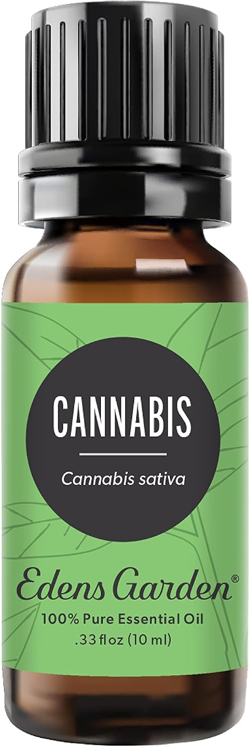 Edens Garden Cannabis Essential Oil- 100% Pure Premium Grade, Undiluted, Natural, Therapeutic, Aromatherapy, The Best for Diffuser, Skin, Candle, Humidifiers 10 ml (.33 fl oz)