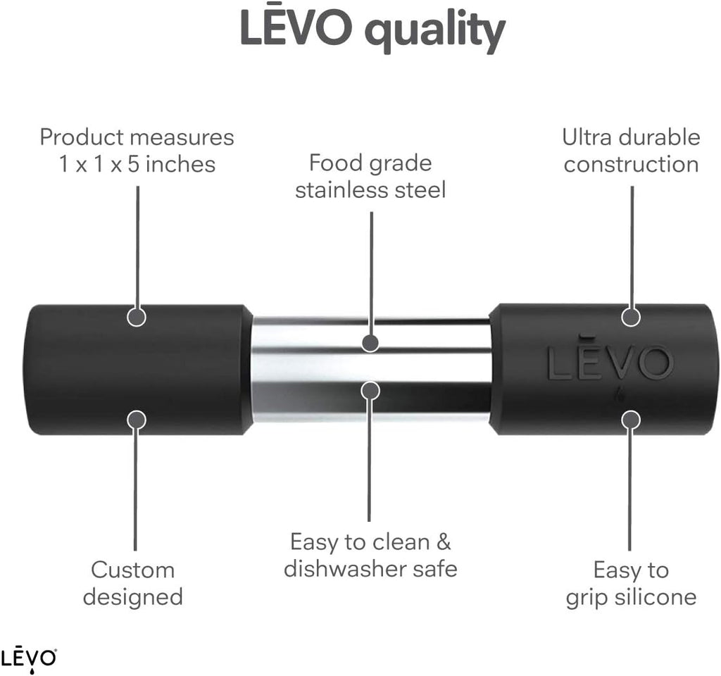 LĒVO Herb Press - Stainless Steel and Silicone Herb Press - Accessory for LĒVO I & LĒVO II - Extract Every Drop of Your LĒVO Herbal Infusions