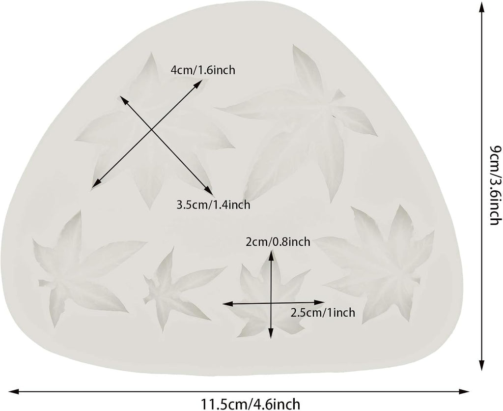 Patelai 2 Pieces Weed Leaf Cake Mold Pot Leaves Silicone Mold for Weed Leaf Theme Cake Decoration, Chocolate Gummy Candy Brownies Polymer Clay Cookie Sugar Craft(Gray)