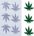 (THIN and SHALLOW) Marijuana Leaf Embossed Fondant Maple Silicone Mold for Chocolate Candy Gum Paste Polymer Clay Resin Kitchen Baking Sugar Craft Cake Cupcake Decorating Tools