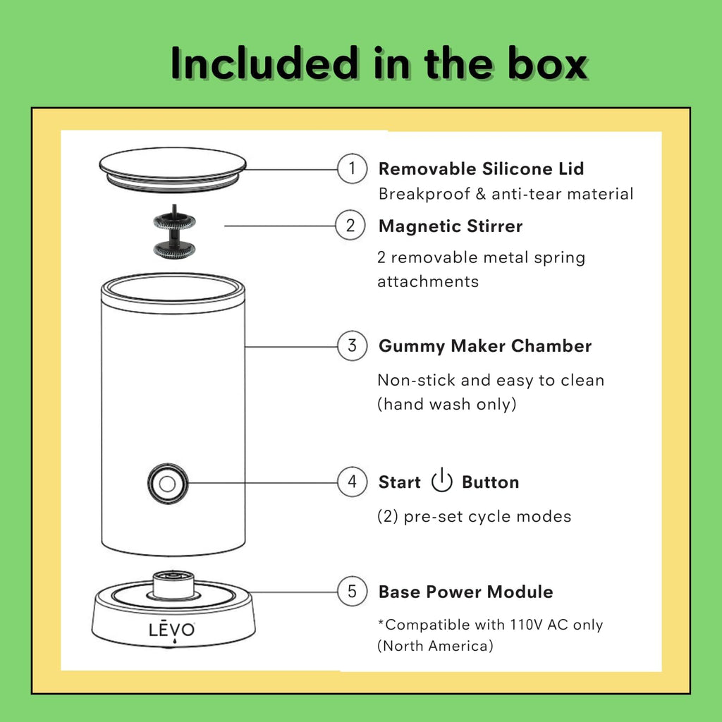 LEVO Gummy Candy Mixer - Hands-Free Infused Edible Mixer & Potent Gummy Candy Maker
