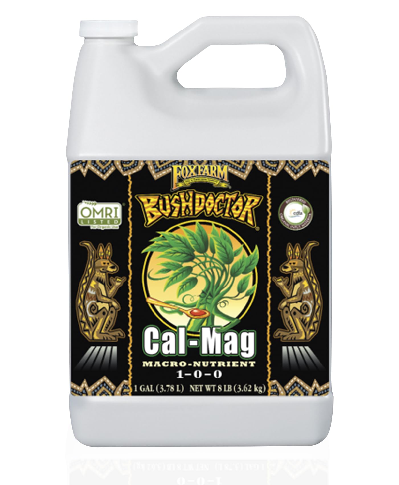 FoxFarm Bush Doctor Cal Mag for Plants - OMRI Listed for Organic Gardening - 1-0-0, 3% Calcium, 0.9% Magnesium - 1-Quart
