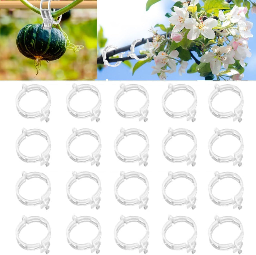 Plant Support Clips, Garden Clips for Climbing Plants, Tomato Clips Plastic Plant Clips, Plant Clips for Support Grape Tomato Vegetables Plants to Grow Upright Makes Plants Healthier (100, Green)