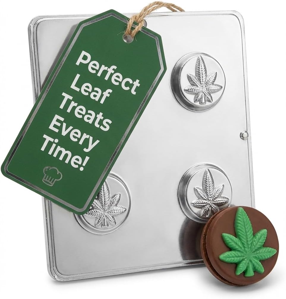Marijuana Leaf Pot Cookie Chocolate Candy Mold, 1661 Candy Molds N More
