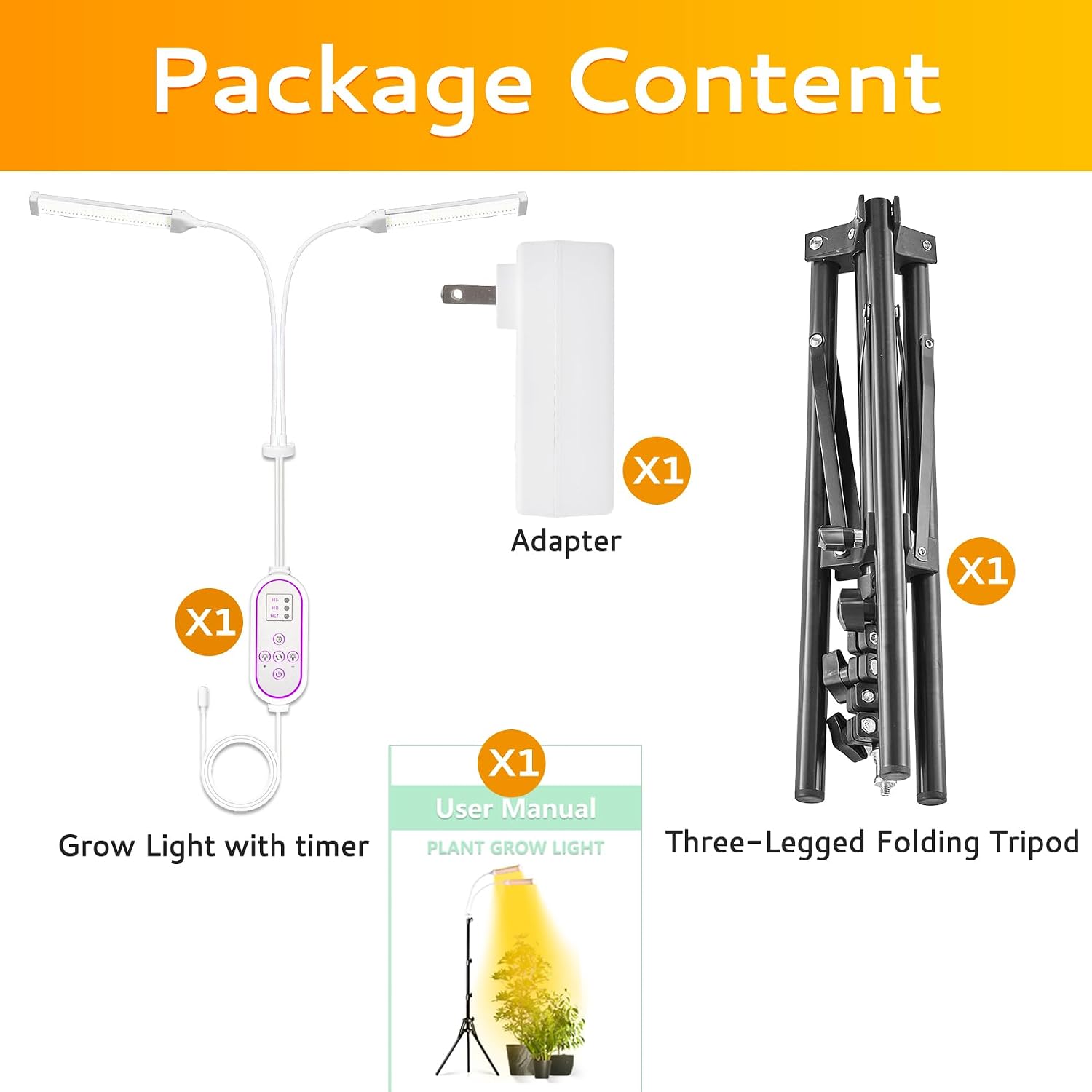 420 LED Grow Lights for Indoor Plants Full Spectrum, LED Plant Light with Stand, Adjustable Height, Plant Grow Lights with Auto 4/8/12/H Timer for Indoor Tall Plants. (420 LEDs)