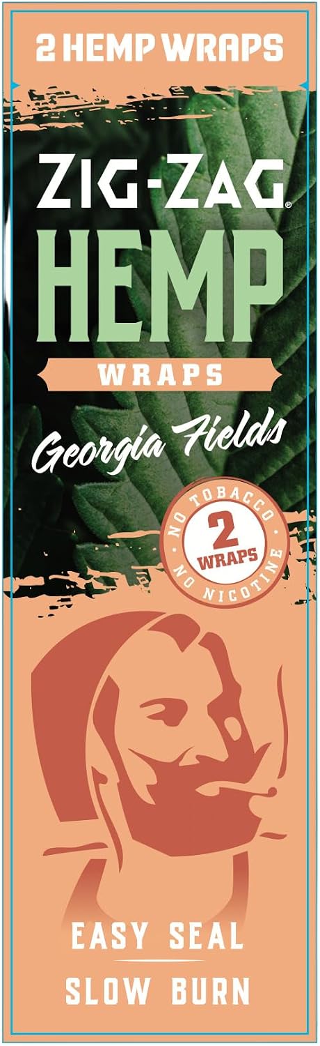 ZIG-ZAG Hemp Wraps Rolling Papers, Mellow Haze 6 pack | 2 sheets per pack, Slow Burn, Plant Based