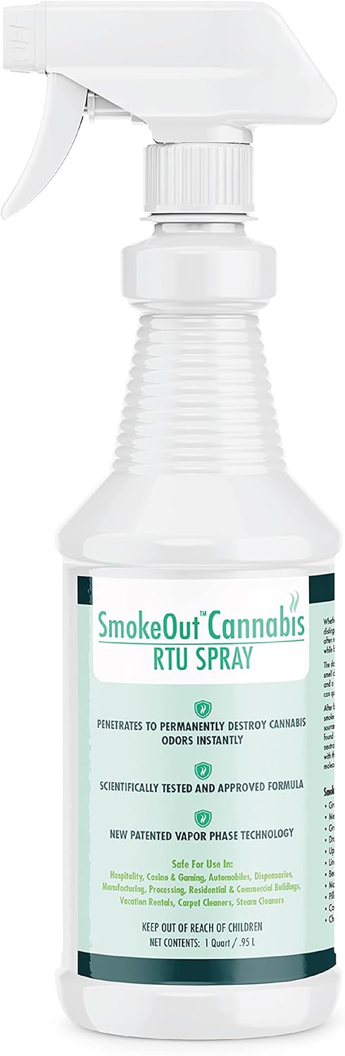 SmokeOut - Commercial Strength Cannabis Odor Eliminator - Neutralizer, Deodorizer, Odor Remover (32 ounce)