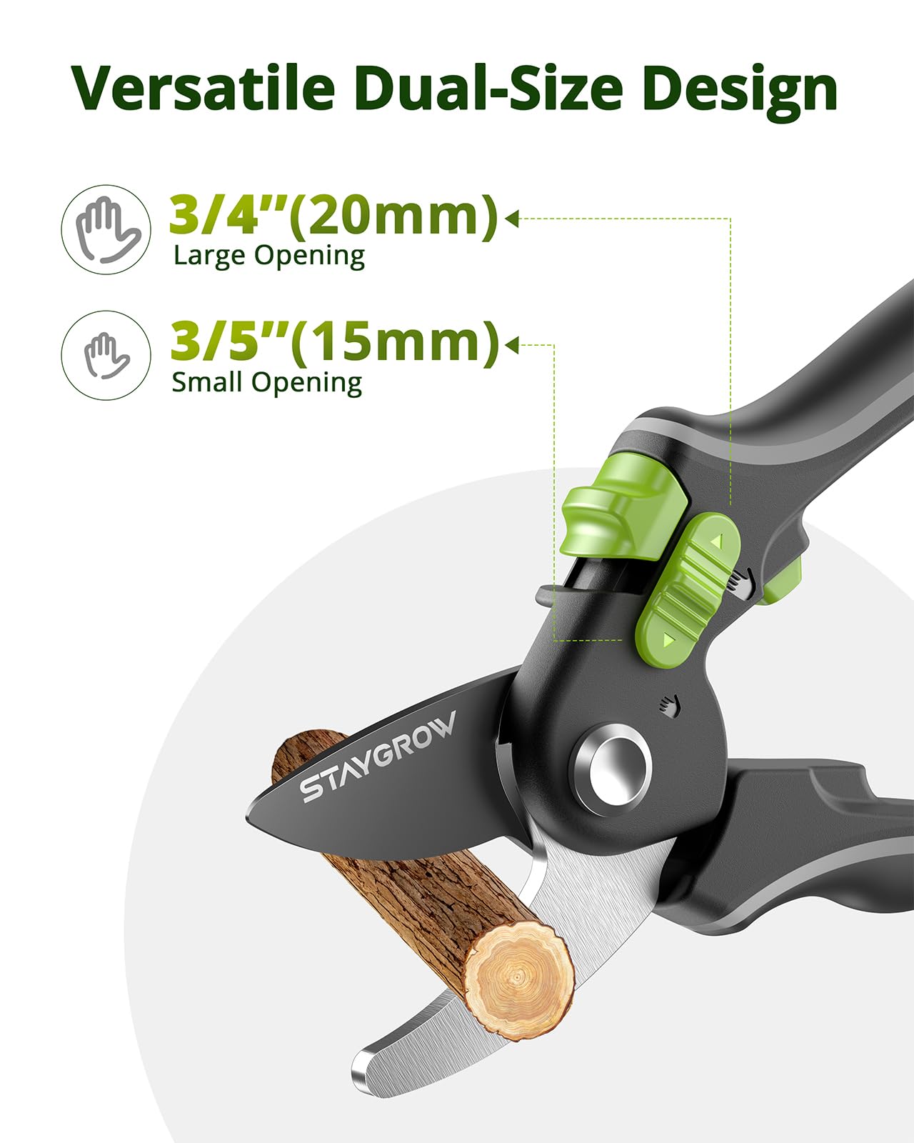 2pcs 6.5" Pruning Shears for Gardening Ultra Sharp Garden Scissors | Plant Snips for Precise Cuts, Stainless Steel Bonsai Clippers with Spring Loaded, Garden Shears (1pc Straight & 1pc Curved)