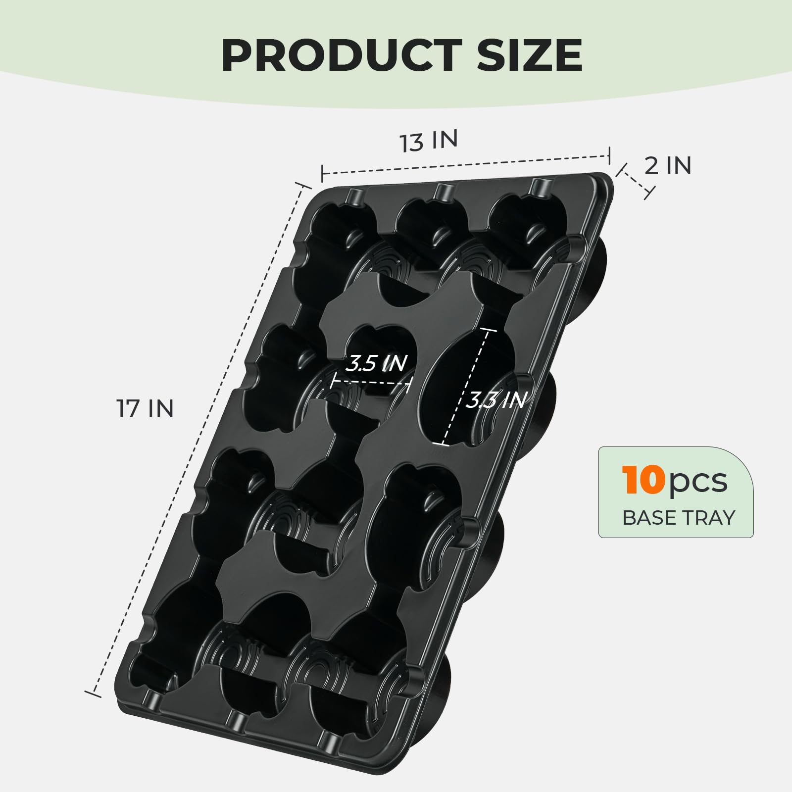 4 Pack 20 Cell Seed Starting Trays with 4 Vented Humidity Domes | Compatible with standard 3 inch nursery pots. Thick reusable trays have deep cells, raised bases and adjustable dome vents.