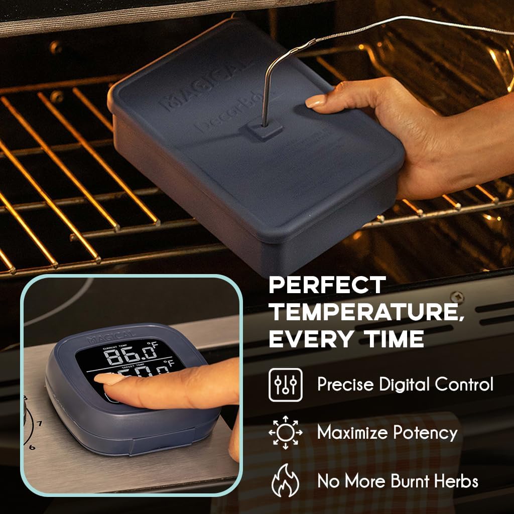 Magical Butter DecarBox Thermometer Combo - Oven-Safe Silicone Container