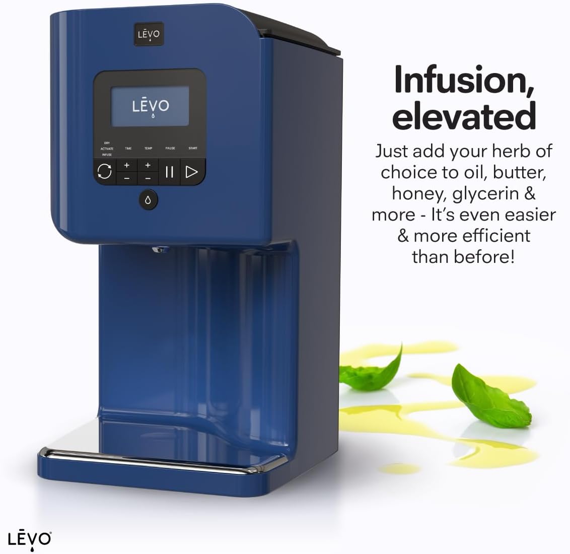 LEVO II+ (Licorice Black) - Herbal Oil Infusion Machine Plus Filter Technology - Botanical Extractor, Herb Dryer, Decarboxylator, Oil Infuser - Easy Edible Infusion Maker for Gummies, Brownies & More