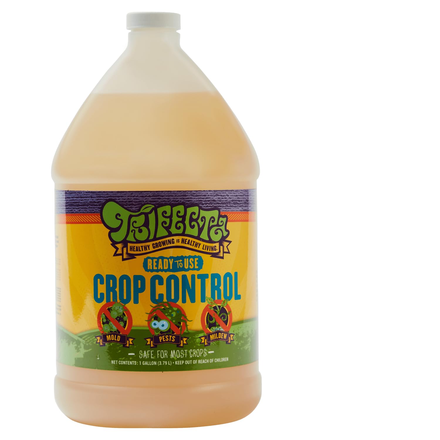 Trifecta Crop Control Ready to Use Maximum Strength Natural Pesticide, Fungicide, Miticide, Insecticide, Help Defeat Spider Mites, Powdery Mildew, Botrytis and Mold on Plants 32 OZ Size