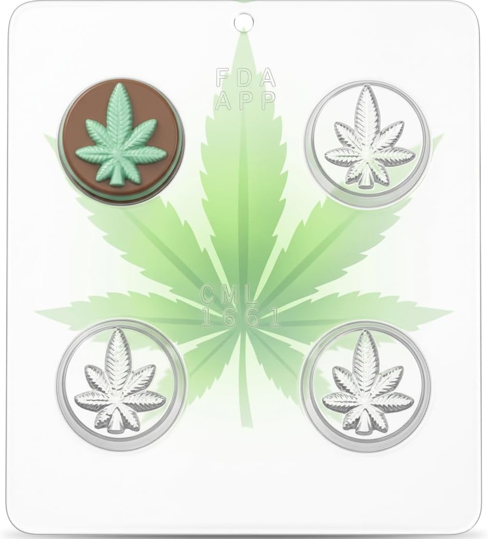 Marijuana Leaf Pot Cookie Chocolate Candy Mold, 1661 Candy Molds N More