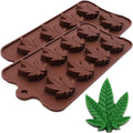 Marijuana Weed Hemp Leaf Silicone Molds for Pot Candy Mold Chocolate Gummy Gummies, 2 Pack