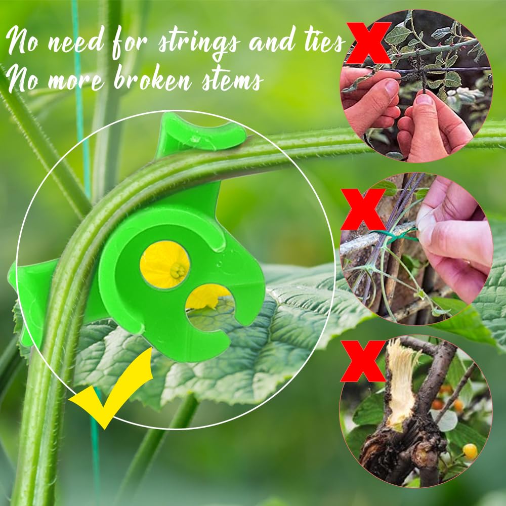 LucyPhy 30 Pack Plant Bender Angle Adjustable Plant Training Clips Low Stress Training Clips 90 Degrees Plant Stem(Circle Style,Red)