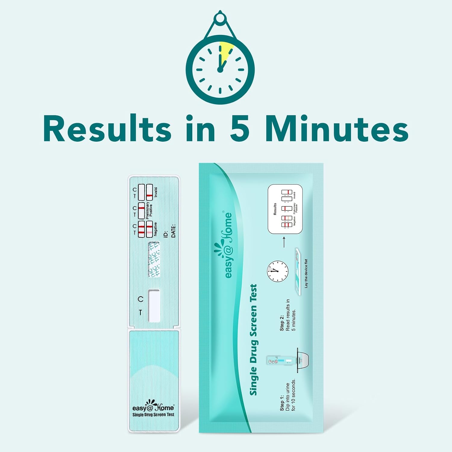Easy@Home 15 Pack Marijuana Drug Test Kit - Urine THC Test for Home Use | THC Urine Tests (Cannabinoids Test) for Home Use, THC Detox Testing Kits 50ng/mL, Drug Testing Kit Track THC Detox #EDTH-114