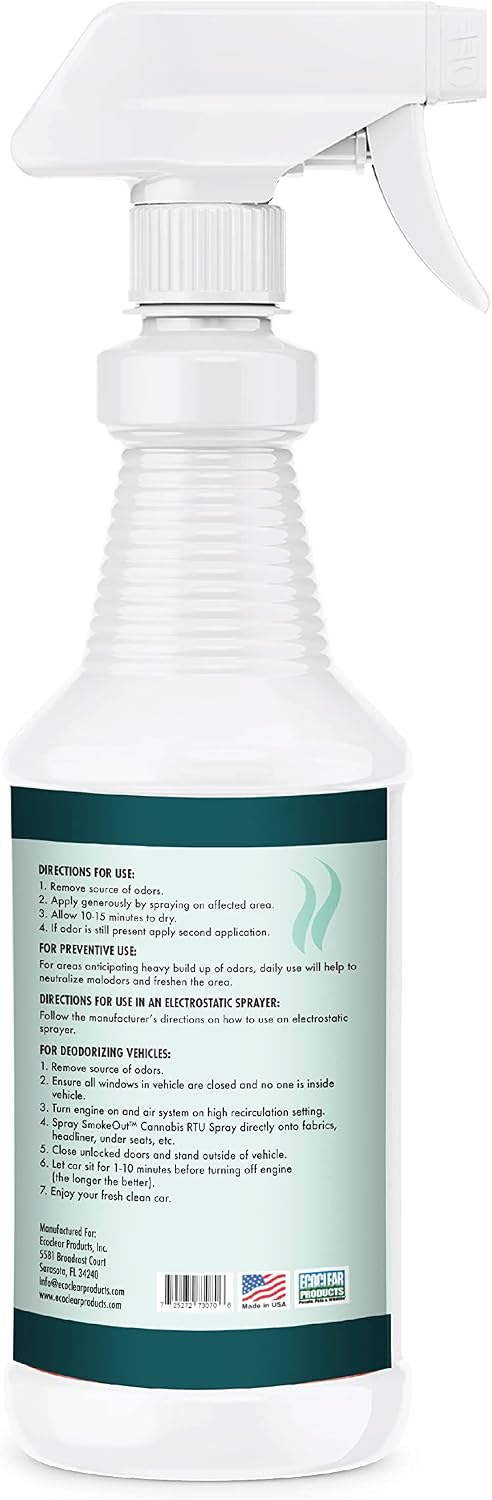 SmokeOut - Commercial Strength Cannabis Odor Eliminator - Neutralizer, Deodorizer, Odor Remover (32 ounce)
