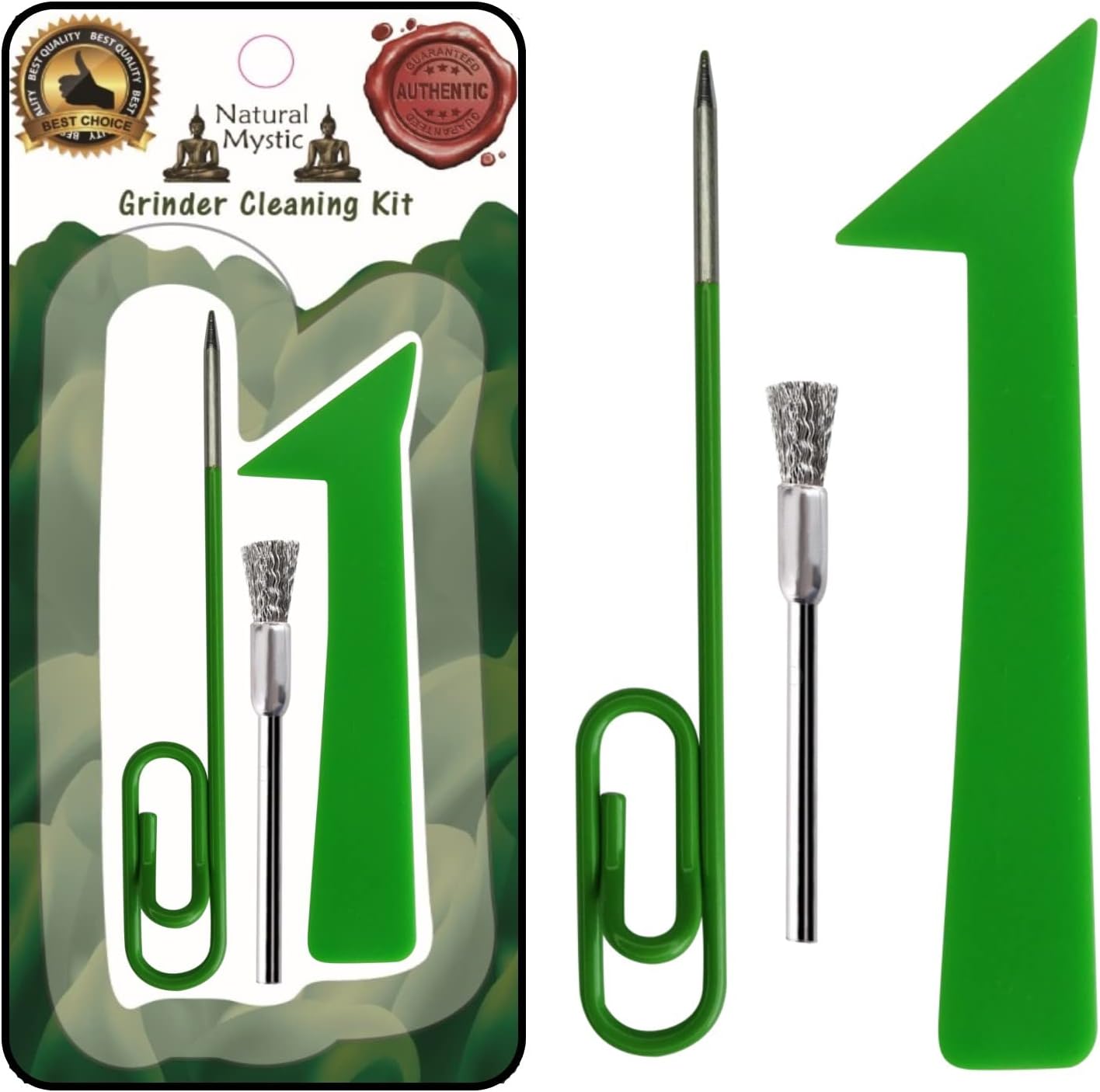Grinder Cleaning Kit For Herbs Coffee Grinders Cigarette Rolling Papers Machine Pre Rolled Cones Poker Wax Tool Cone Loader 1 1/4 Size King Pre Rolls