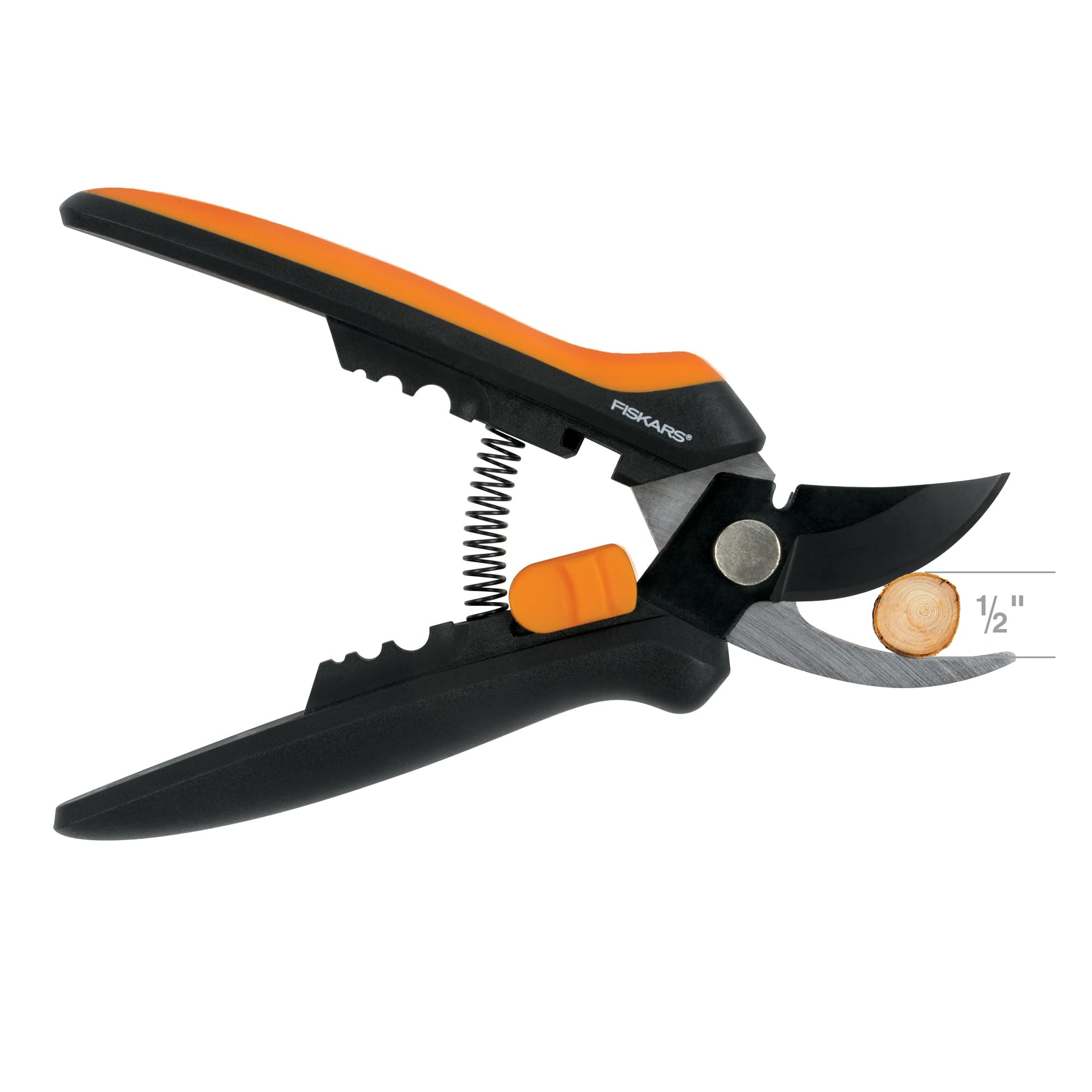 Fiskars 6" Non-Stick Pruning Snips, Resin-Resistant Garden Scissors