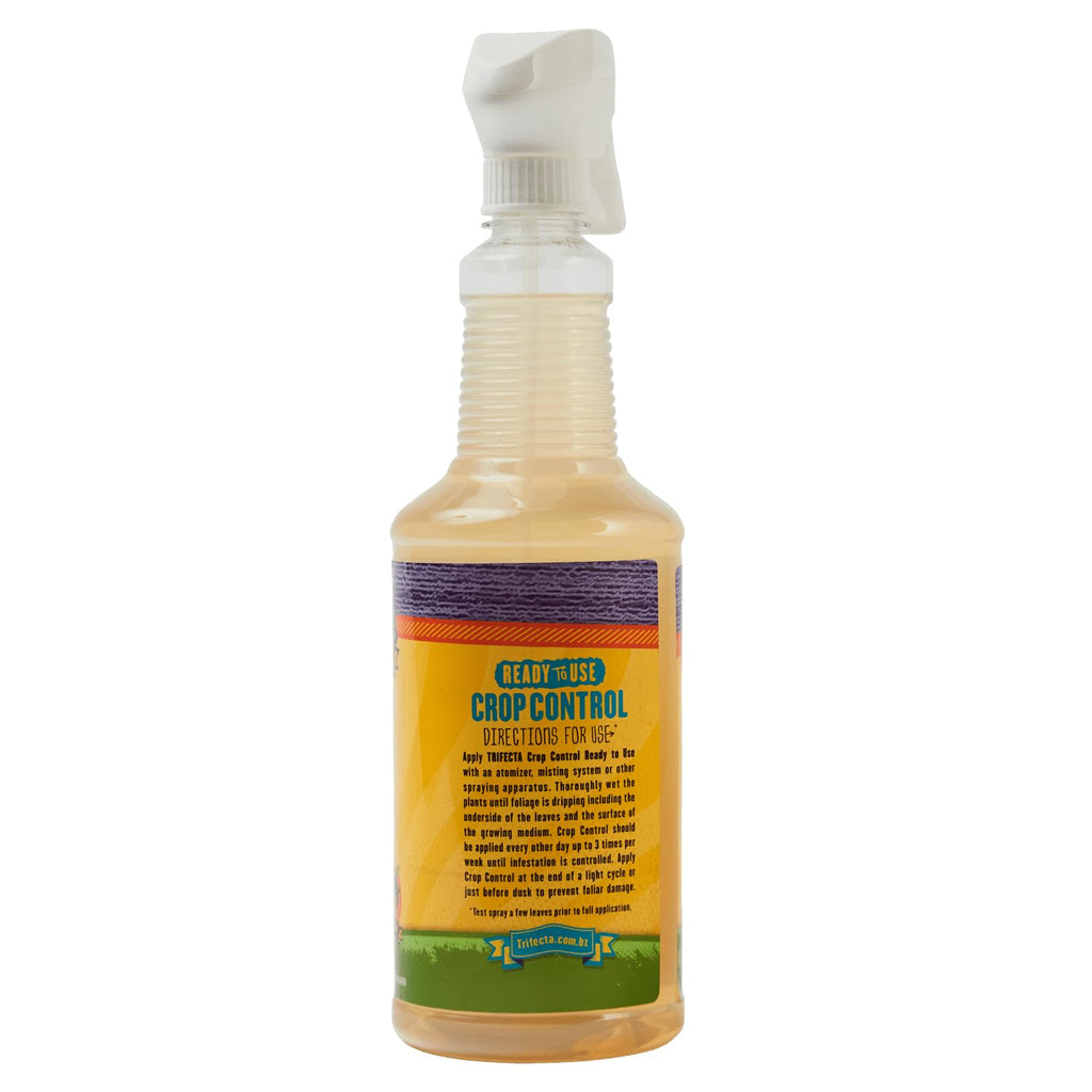 Trifecta Crop Control Ready to Use Maximum Strength Natural Pesticide, Fungicide, Miticide, Insecticide, Help Defeat Spider Mites, Powdery Mildew, Botrytis and Mold on Plants 32 OZ Size