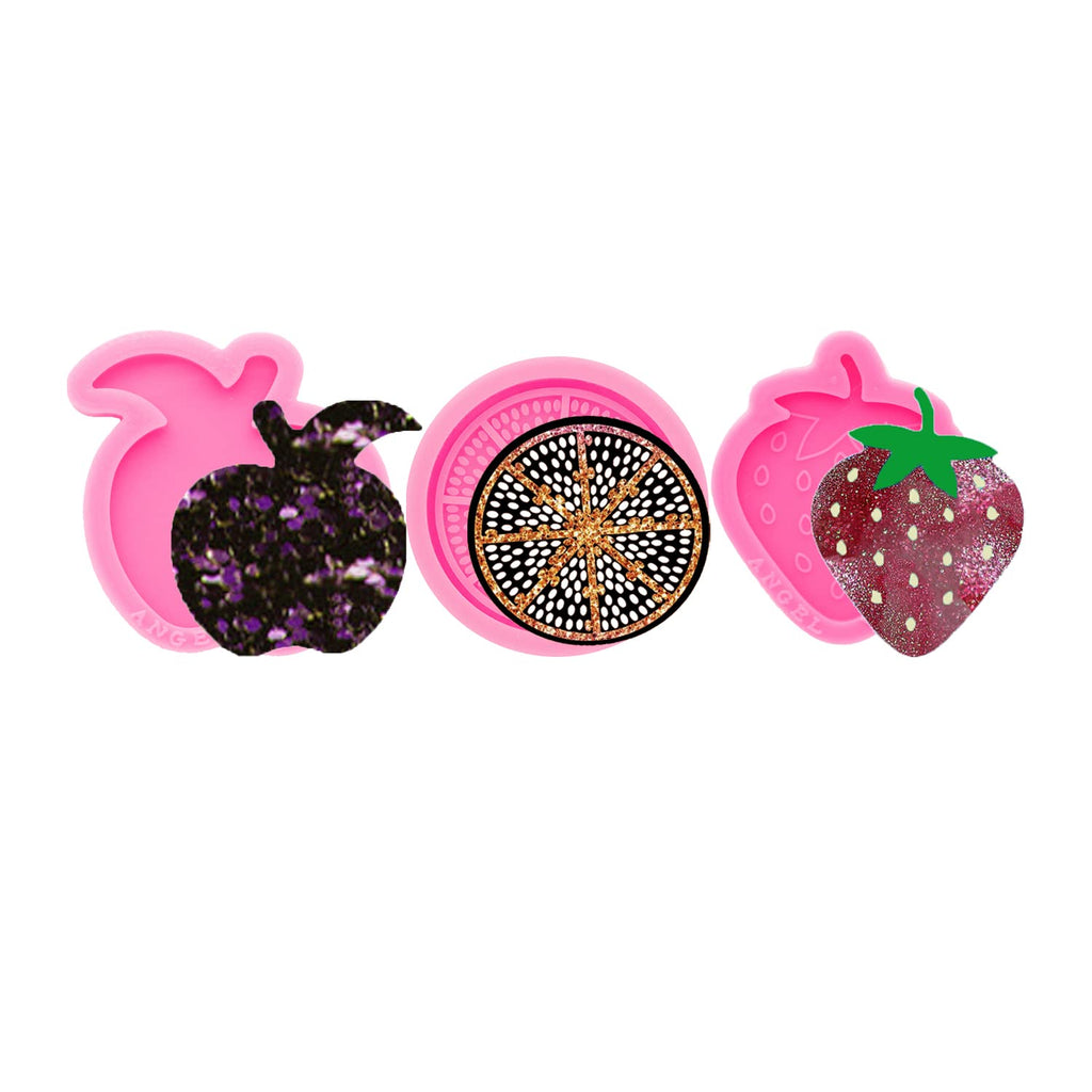 3pc Marijuana Silicone Keychain Mold, Pot Leaf Hemp Resin Epoxy Molds with 10Pc Key Ring (DY0156+DY0156+DY0156+PJ)