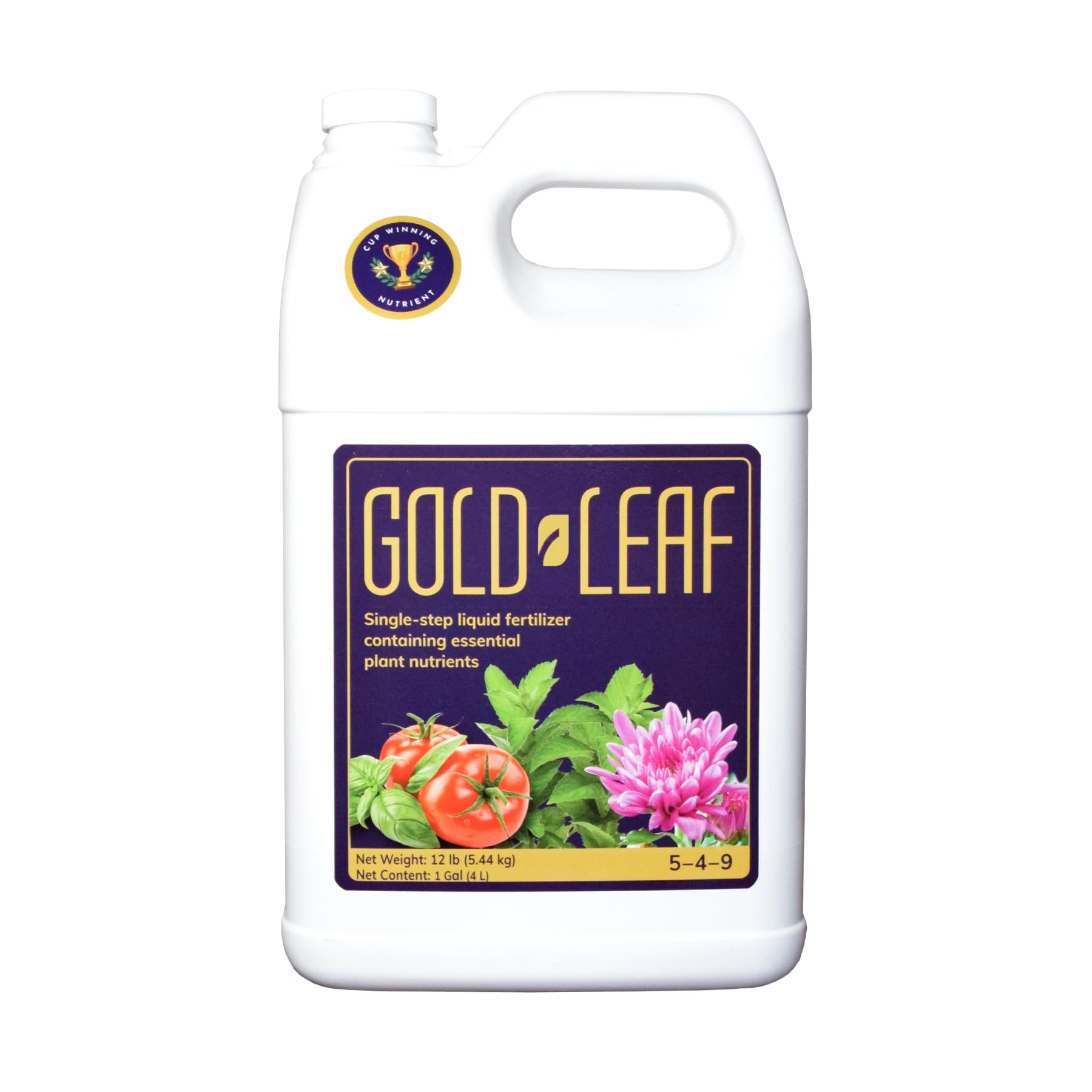 16.9 fl oz (500ml) Gold Leaf All-in-One Liquid Fertilizer | pH Balanced, Dechlorinates, No Additives Needed | Soil, Hydroponics, Coco | Complete Plant Food | Indoor & Outdoor, Tomatoes & Houseplants