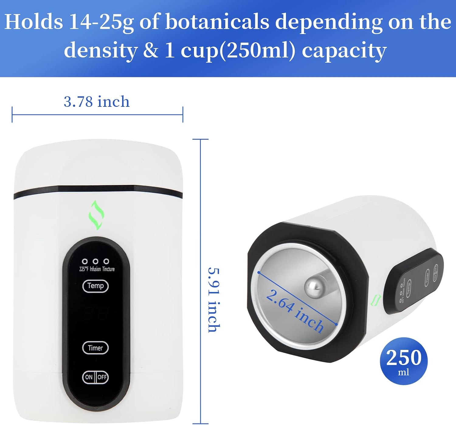 Elemax Decarboxylator | Decarb and Infuser, Central Heating Mode, Makes Butter, Oil and Tincture