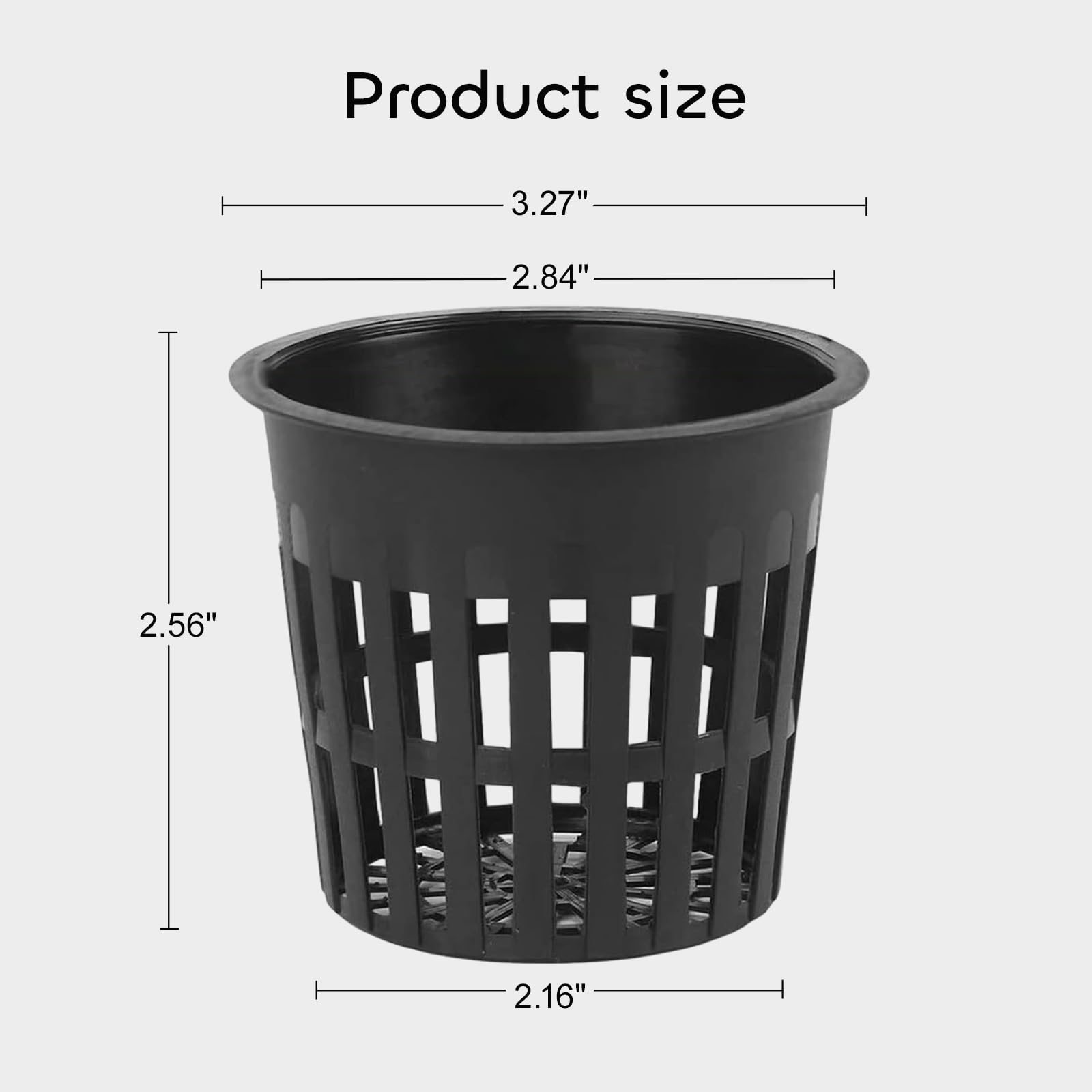 GROWNEER Net Pots 50 Pcs 2 Inch Garden Slotted Mesh Net Cups with 50Pcs Plant Labels, Heavy Duty Hydroponic Pot Supplies Planting Grow Basket for Indoor Outdoor