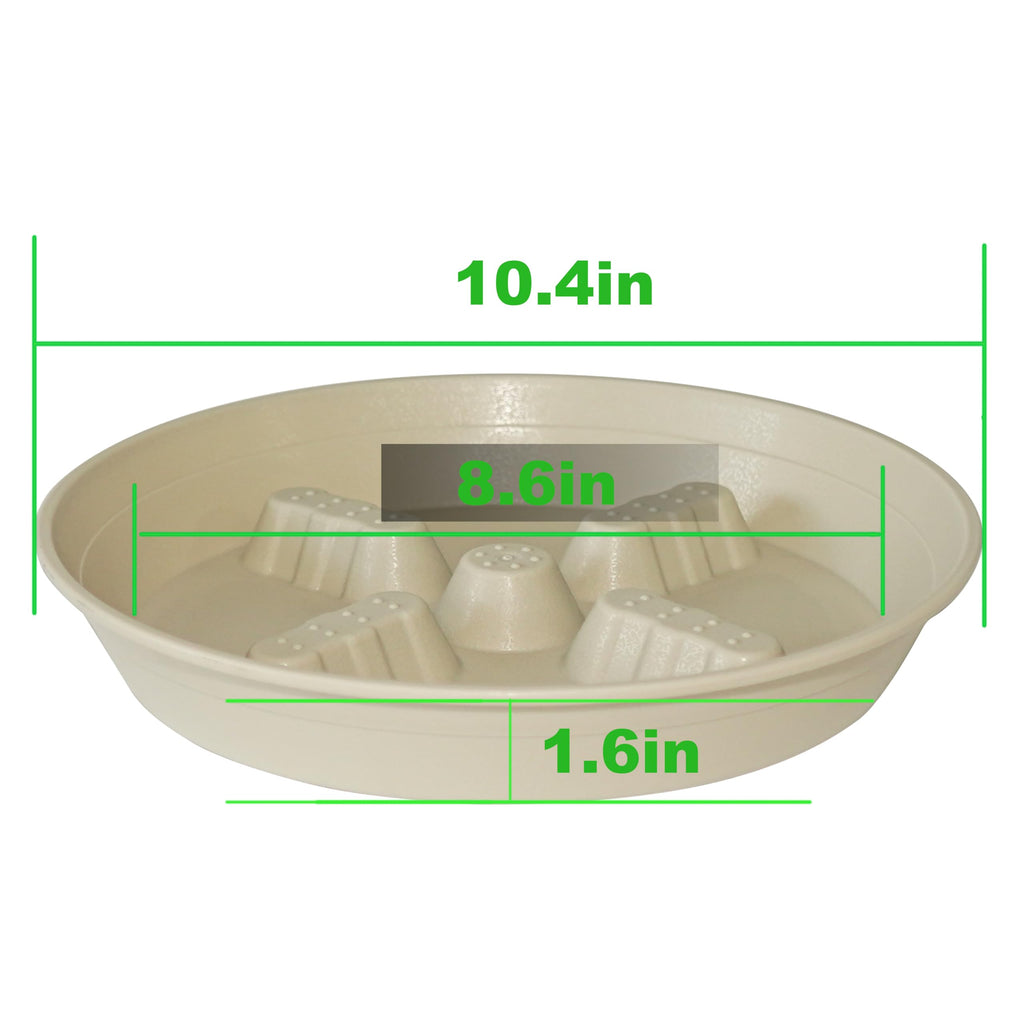 4 Pack Plant Saucer 8 inch, 10 12 14 17 inch, Plant Stand Plastic Plant Saucers for Indoors Outdoor, Heavy Duty Flower Planter Drip Trays for Pots, Pot Saucers for Plants, Grow Bags Saucers