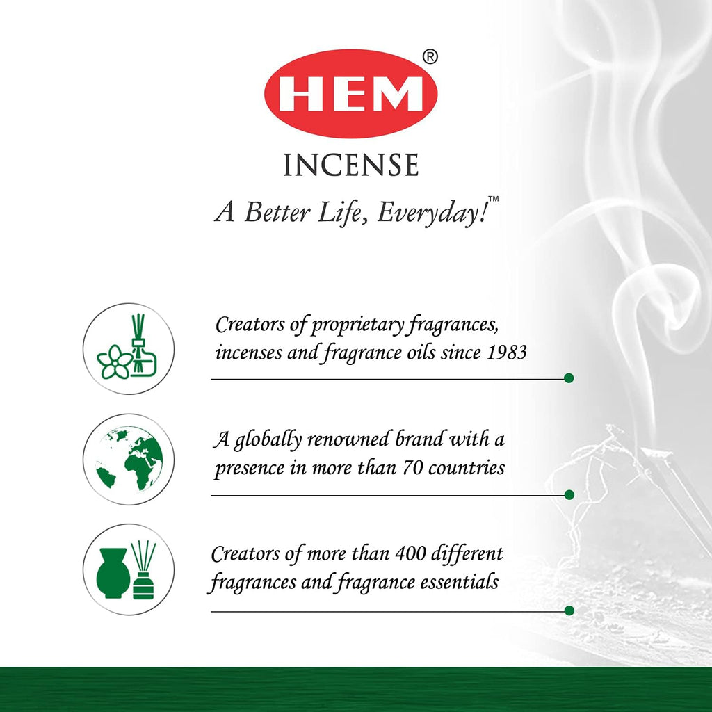 Hem Cannabis Incense Sticks (120 Sticks, 6 Boxes Inside) - 9 Inches Long, 20g per Box - |Perfect for Meditation, Rituals | Cleansing | Promotes Relaxation and Tranquility.