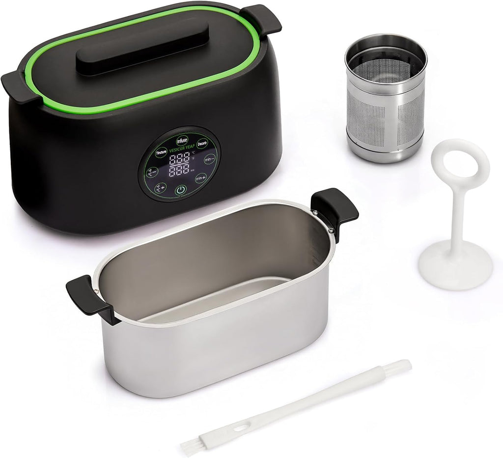 2-In-1 Decarboxylator & Oil Infuser Machine | Herb Decarb & Infusion Device, Herbal Recipe Book Included