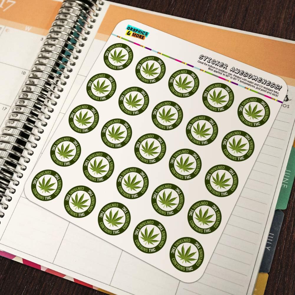 Contains THC Cannabis Marijuana Pot Planner Calendar Scrapbooking Crafting