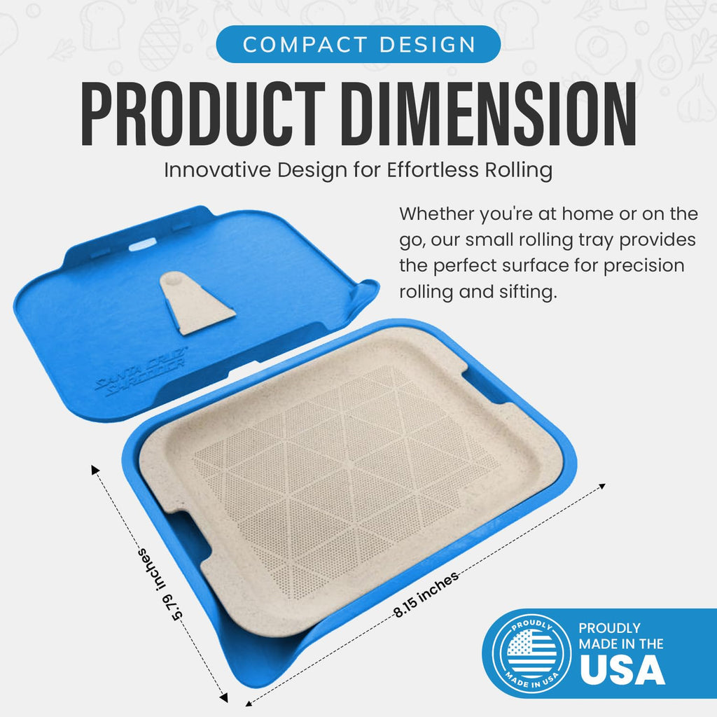 Santa Cruz Shredder Tray Kit With Spout For Easy Filling Smooth Rounded Edges - Small (Purple)