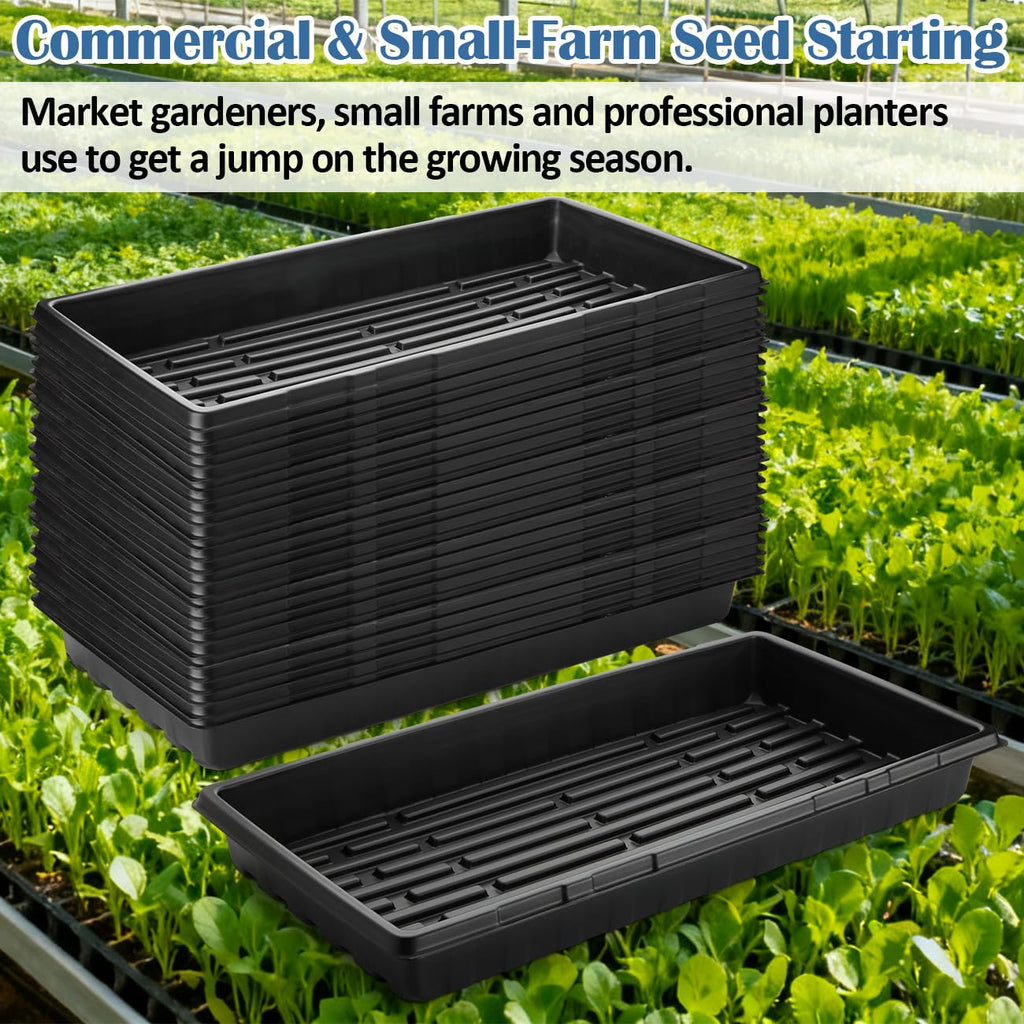 BTPLASTIK 10 Pack 7.3" High Humidity Domes for 1020 Seed Trays – Thicker Platic Clear Humidity Dome with Adjustable Vents, BPA-Free, Fits Standard 10"x20" Trays for Germination, Propagation, Cloning