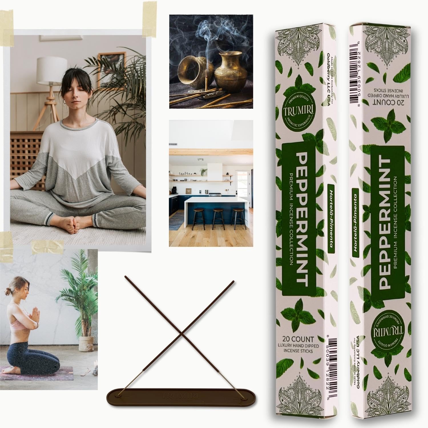 Cannabis Scented Incense Sticks - Total 40 Insence-Sticks - Dual Pack of 20 Insense - Inciensos - Inscents - Natural Non Toxic Ingredients - Incents - Incence - Inscense - Insents