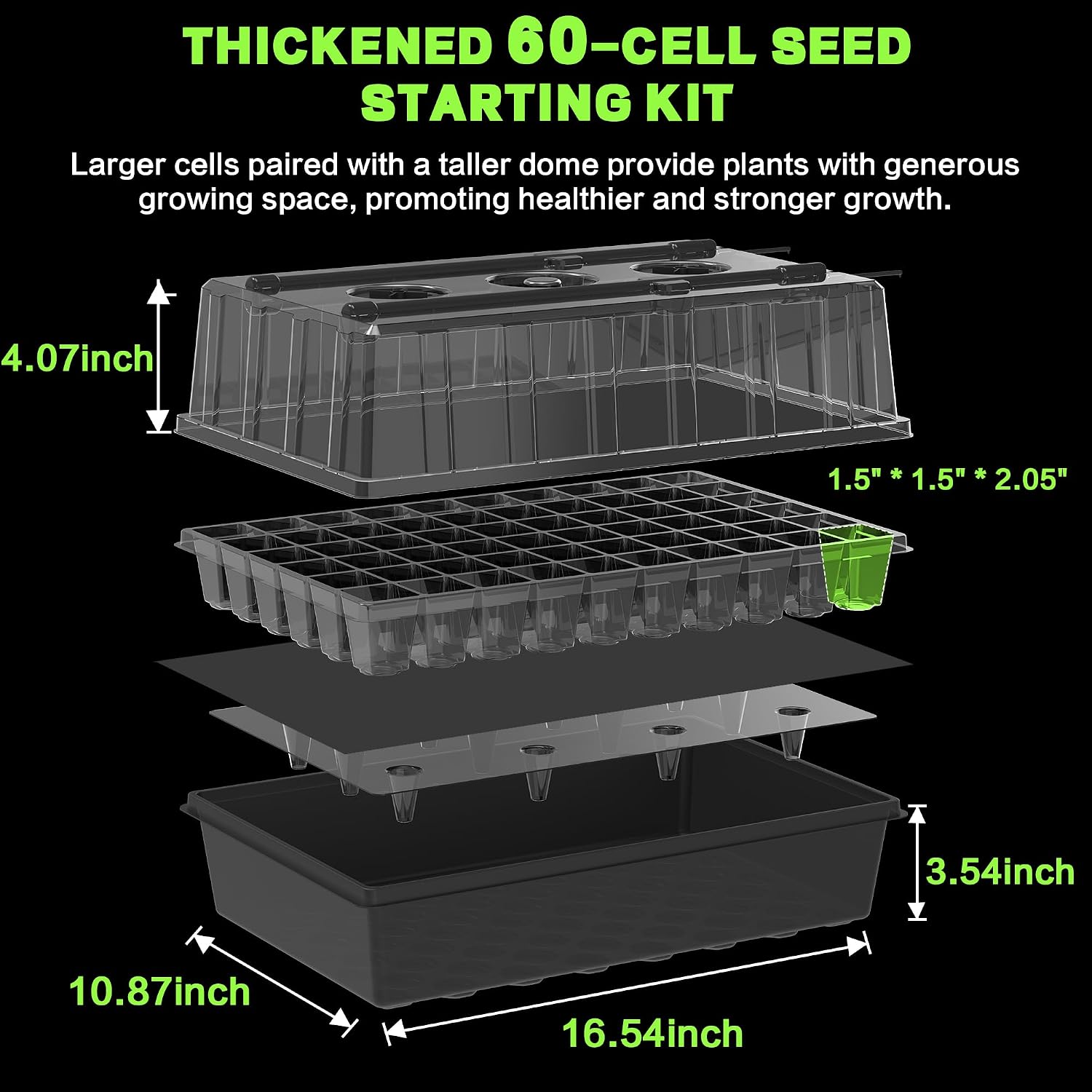 120-Cell Self-Watering Seed Starter Tray with Grow Lights, Upgraded 1–24H Timer, Seed Trays with Humidity Dome, Indoor Gardening System, Starter Kit for Seeds, Plant Germination