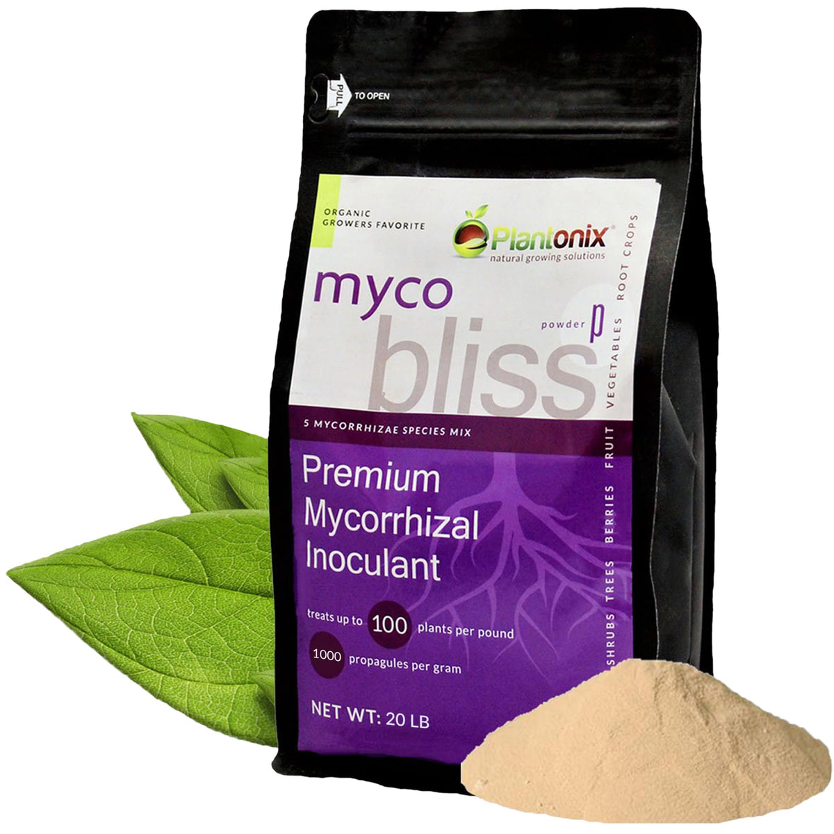 Myco Bliss Granular (2lbs) - Mycorrhizal Fungi for Plants - 5 Strain Mycorrhizal Inoculant with 1000 Propagules Per Gram - Highly Concentrated Mycorrhizae for Plants, Potting Soil, & Garden Soil