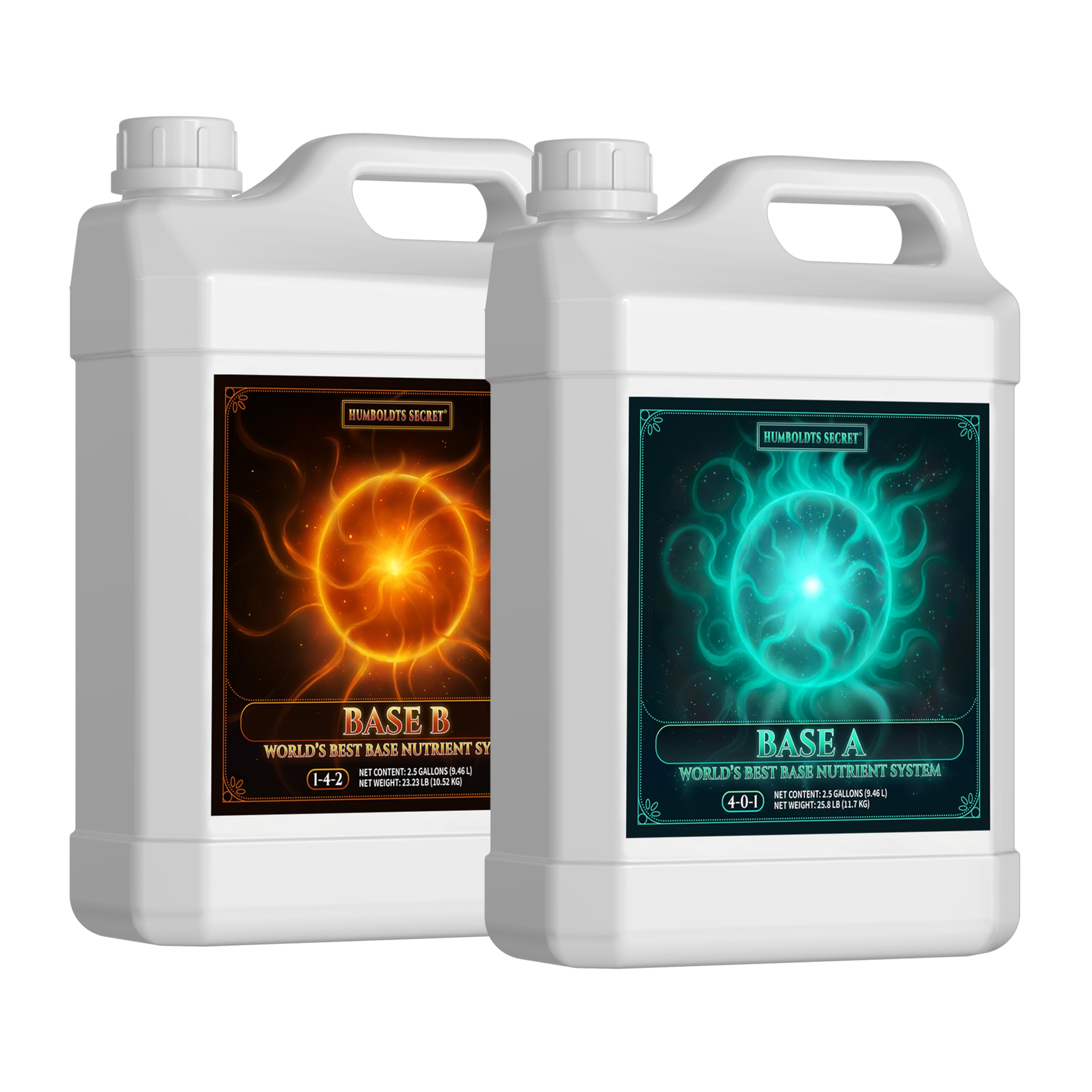 Humboldts Secret Base A & B Liquid Hydroponic Fertilizer | Complete Hydroponic Nutrients for Indoor and Outdoor Plants | Supports Healthy Vegetative Growth and Flowering Stage | 8 Ounce Set