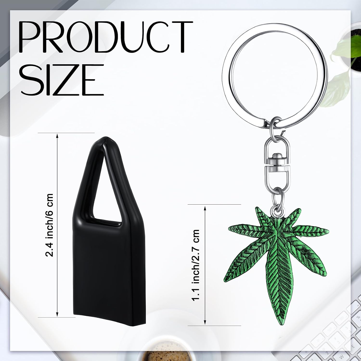 Cinnvoice 12 Pcs 420 Weed Gift Weed Keychain with Lighter Holder Leaf Keyring with Lighter Clip Cover for 420 Party Favors Jamaica Favors for Adults Party Accessories
