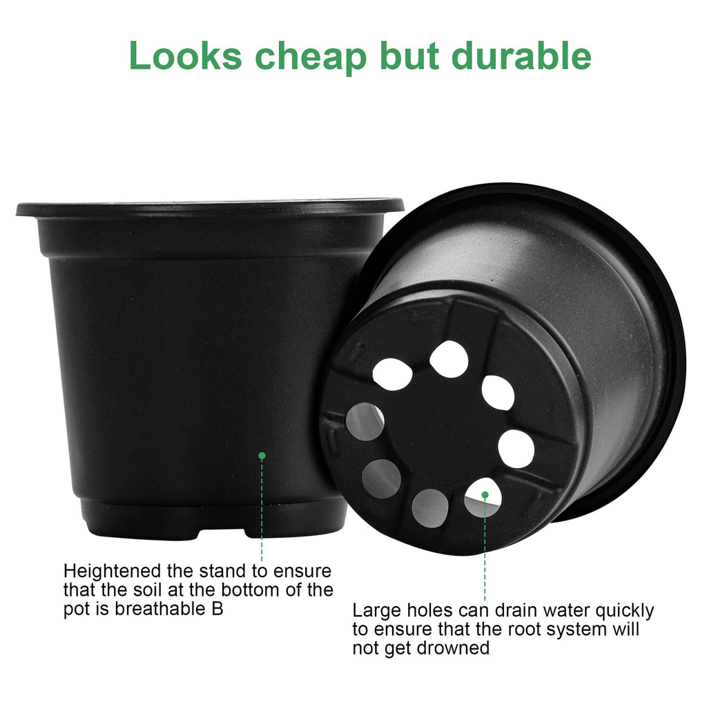 MIXC Plant Nursery Pots with Humidity Dome 4" Soft Transparent Plastic Gardening Pot Planting Containers Cups Planter Small Starter Seed Starting Trays for Seedling with 10pcs Plant Labels，30 Sets